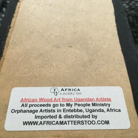 Pair of Authentic Ugandan Handmade African Banana Leaf Wall Art Rare - Picture 13 of 15